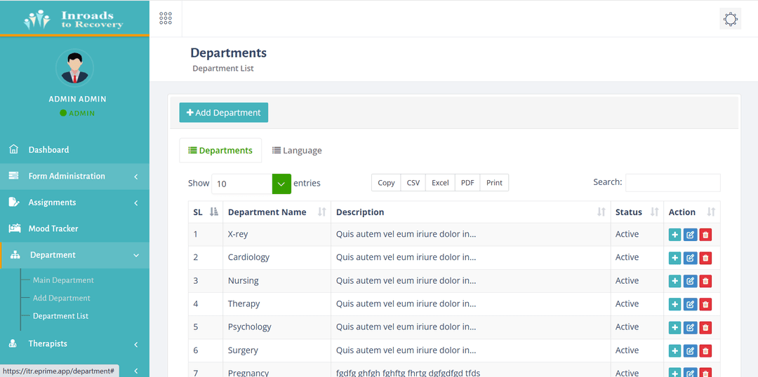 Department Management